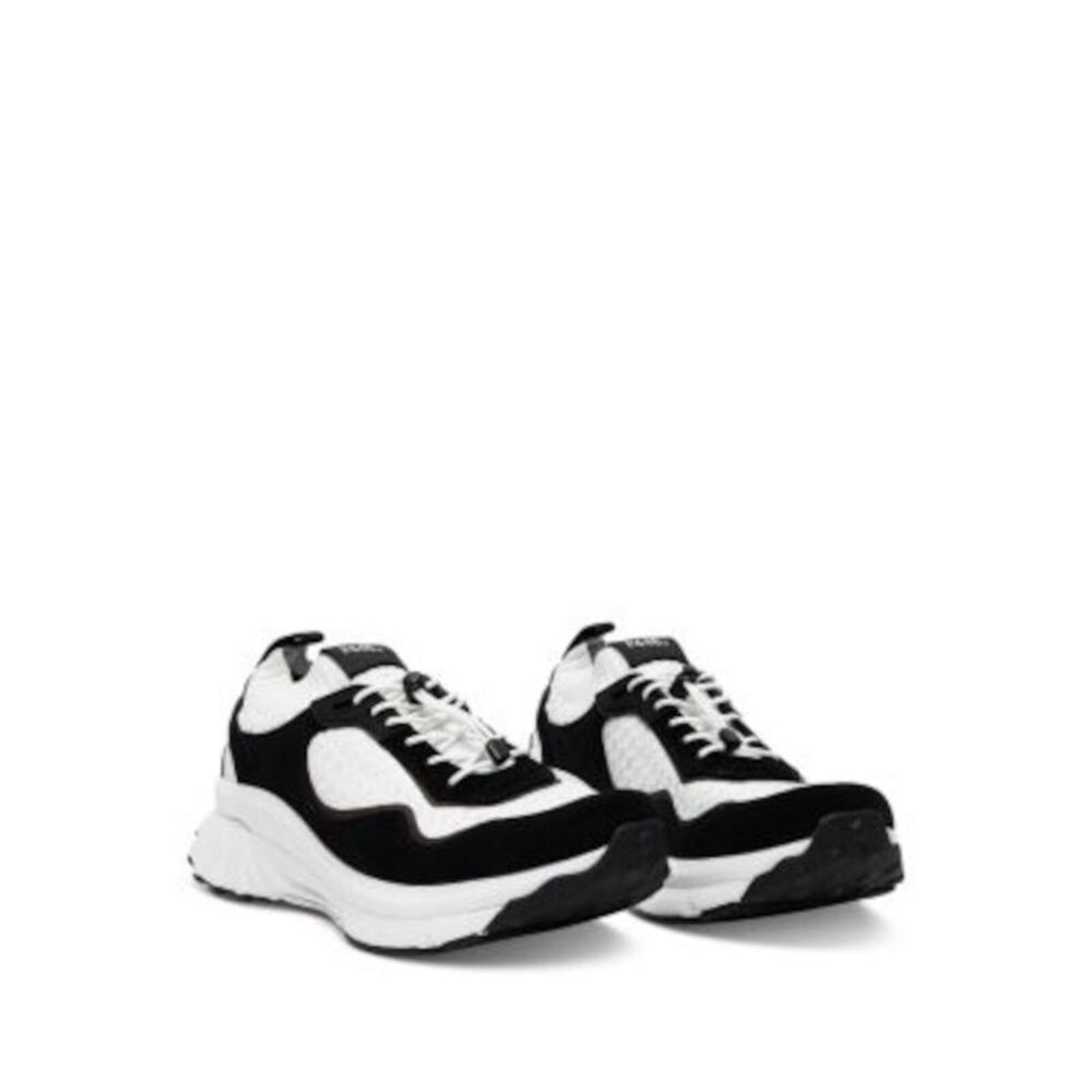P448 Womens Black Heel Pull-Tab Lightning Toe Wedge Sneakers Shoes 38
